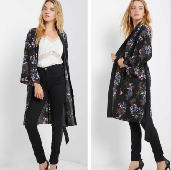Belted Floral Kimono - Picture 8 of 8